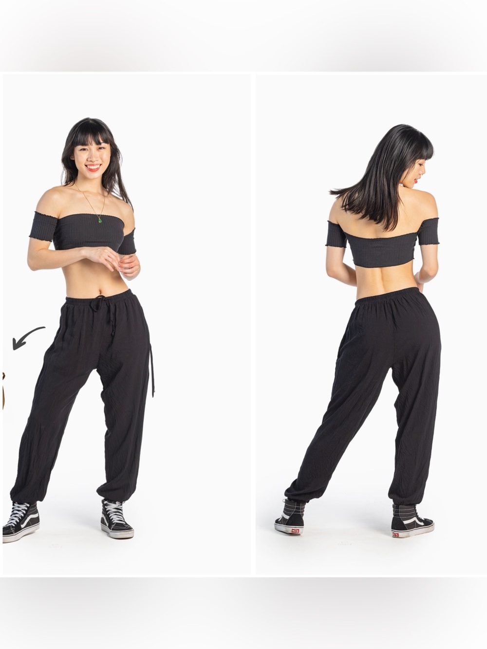 Buddha Pants Miami Solid Joggers Harem Pants Women’s Size Small Black